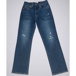 Denim Straight Leg Distressed Jeans Derek Lam 10 Crosby Womens Size 26 Blue